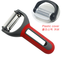 Draaiend Plastic 4 In 1 Julienne Groente-Fruitdunschiller Aardappelschiller Met Flesopener
