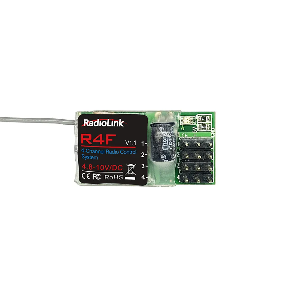 Radiolink R4F 4 canali 2.4G Micro ricevitore Mini scala controllo a lungo raggio per Mini RC auto barche adatte per RC4GS V2 RC6GS V2