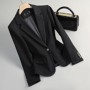 Women's Black Polka Dot Blazer S Anti-Wrinkle Professional Casual Fit - Product Image 2