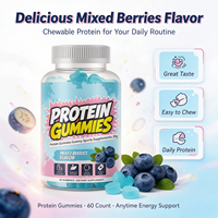 Bonbons gélifiés riches en protéines OEM, compléments sportifs, 10-19g, sans sucre, halal, végétaliens, pour adultes, favorisant la croissance musculaire et la perte de poids