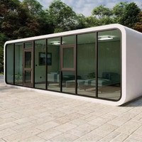 Villa d'appartement de luxe moderne, type capsule ronde, 2 chambres, étanche, avec cuisine