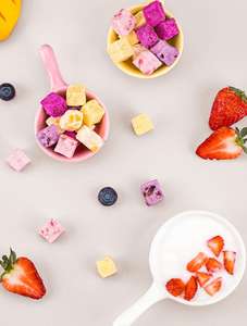 בריא סיני להקפיא יבש פירות חטיפי מזון קפוא מיובש יוגורט פירות קוביית בריא חטיפים - Product Image 3