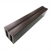 Poutre de terrasse WPC marron moderne 50x30mm, installation facile, socles, sous-couche résistante à l'humidité, fixation par vis Torx, pour hôtel