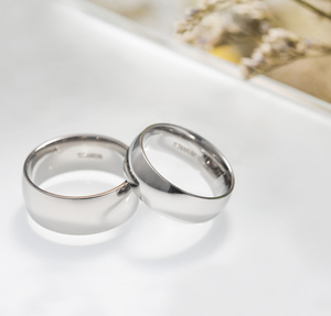 Nhẫn nam titan OAHLAN 8mm màu bạc, đánh bóng, kiểu dáng cổ điển, nhẫn đính hôn nữ, nhẫn cưới, trang sức thời trang, quà tặng - Product Image 4