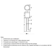 Dip F3 tête plate broche courte couleur bleue 460nm -470nm 200mcd lentille claire de l'eau à travers le trou LED Diode 3mm
