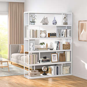Modern Multi-Layer Bookcase <strong>Rack</strong> Iron Steel Wood <strong>Wooden</strong> Shelf <strong>Storage</strong> for Living Room Bedroom Simple Bookshelf for Household Use