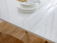 Couverture de Table en PVC de qualité alimentaire, transparente, inodore, protecteur, résistant à l'huile, à la moisissure et à l'eau