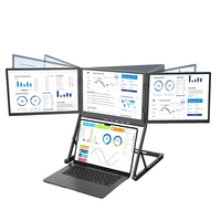 Nouvel écran externe portable pliable pour ordinateur portable, triple écran, 60 Hz, FHD, 14 pouces, 15,6 pouces, type C, personnalisé