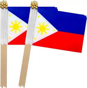 高品质准备装运菲律宾棒旗菲律宾小型迷你手持旗4x 6英寸