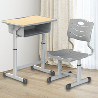 En acier inoxydable secondaire étudiant chaise de bureau bureau avec chaise