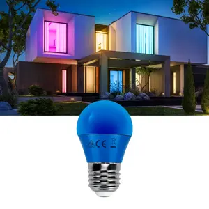Bombilla LED G45 Azul E27 4W, bajo consumo, larga vida útil, ideal para decoración y ambientación. - Product Image 2