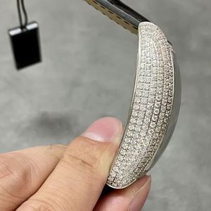 Montre mécanique automatique de luxe personnalisée pour hommes, avec tourbillon, moissanite et zircon, cadran en forme de barillet, pour montres de sport – Vente en gros - Product Image 3