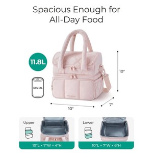 Borsa Termica V-Coool <span class=keywords><strong>in</strong></span> <span class=keywords><strong>Alluminio</strong></span> con Manico, Chiusura a Zip, Impermeabile, Portatile per Biberon, Latte Materno, Pranzo e Picnic - Product Image 5