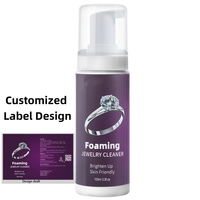 Solution de nettoyage pour bijoux Diamant Or Argent 100ml Certifié ISO 9001 Nettoyant moussant naturel pH neutre non toxique Sans rinçage Durée 3 ans