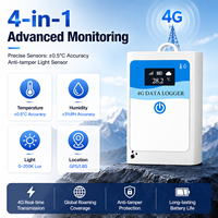 Monitor de Temperatura y Humedad para Logística de Carreteras, 4G, en Tiempo Real, Grabación Fuera de Línea, Seguimiento LBS, Informe en PDF
