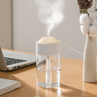 Humidificateur diffuseur de brume chaude portable, élégant et durable, avec 3 lumières réglables, alimenté par USB, pour bureau et maison, en plastique, modèle 2025