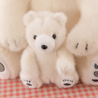 Juguete de Peluche de Oso Polar para Madre e Hijo, Redondo, Bonito y Regordete, Muñeco de Peluche Encantador, Juguete para Niños