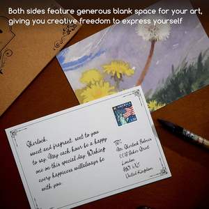 Cartes postales en papier <span class=keywords><strong>aquarelle</strong></span> vierge MEEDEN : 4 x 6 pouces, 140 lb/300 g/m², cartes postales <span class=keywords><strong>aquarelle</strong></span> de voyage - 20 feuilles, papier à peinture 100 % coton - Product Image 4