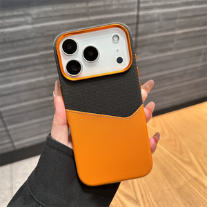 Ốp điện thoại iPhone 17 cao cấp năm 2025, chất liệu da, hai màu, có ngăn đựng thẻ, nam châm, chống sốc, bền, chống rơi - Product Image 3