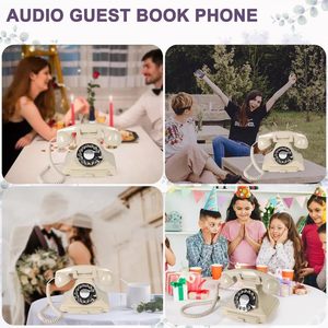 Livre de messages audio téléphonique de <span class=keywords><strong>style</strong></span> rotatif rétro, livre de messages audio de mariage téléphone livre d'or téléphone livre d'or téléphone - Product Image 2