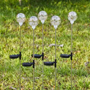 Landscape Decoration Waterproof Night Automatic Activated Led Flower Solar Garden Light Lamp With Ground Plug Spike Stake
