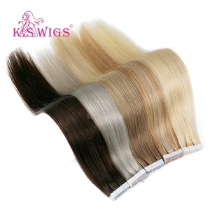 Extensiones de Cabello Remy Virgen Chino de Primera Calidad KSWIGS, con Puntas Gruesas, Sin Mezcla Sintética, Alta Elasticidad, Fáciles de Aplicar - Product Image 1