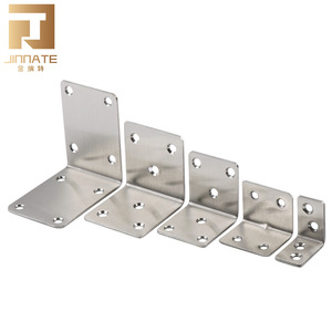 JINNATE Stainless Steel Angle Brackets L-Shaped Connectors For Furniture Hardware Partition Connection Durable Fixation - Product Image 1