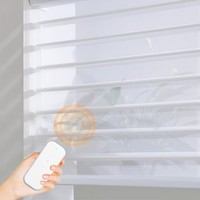 Ventana Francesa Moderna con Motor Eléctrico Integrado, Carga Solar Tipo-C, Funcionamiento Automático, Control Remoto, Habilitada para WiFi