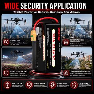 안정적인 저방전 6S 35000mAh 3C 리튬 배터리 팩 22.2V 대용량 국경 보안 공원 모니터링 멀티로터 UAV용 - Product Image 6