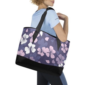 Hawaiian Custom Hau Flower Thermal Lunch Box Shoulder Bags Durable Oxford <b>Material</b> Insulated <b>Cooler</b> Lunch Tote Bag - Product Image 6