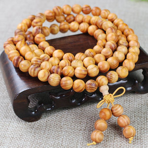 Pulsera de Oración Budista de 108 Cuentas, Cuentas Redondas de Madera de 6mm, Ceremonia Religiosa, Joyería Unisex, Estilo Étnico, Origen Hangzhou - Product Image 1