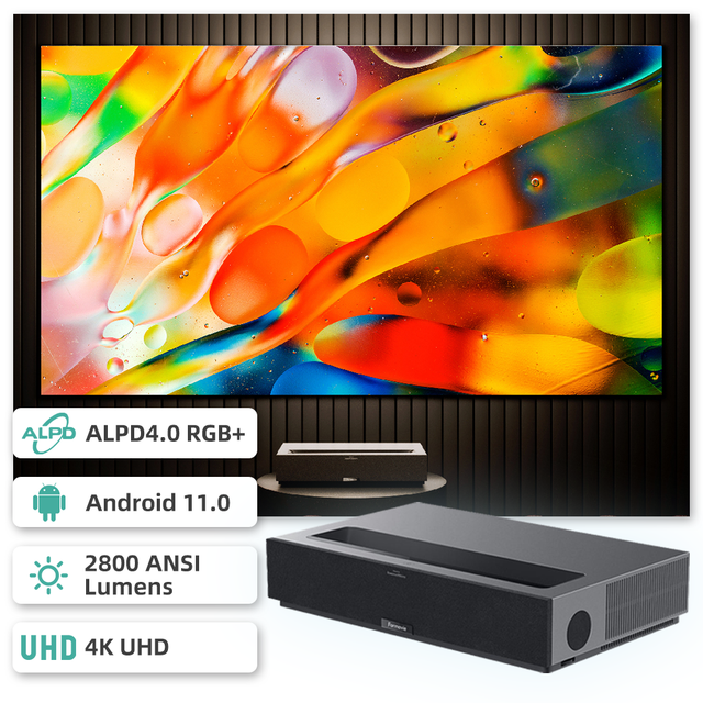 Formovie  T1 Laser 4k Projector 2800 ANSI 3000:1 Video Android Projector with Home Theater Projector
