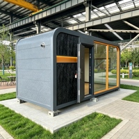 Casa Cápsula Prefabricada con Forma de Manzana, Edificio Móvil para Negocios en la Ciudad, Quiosco de Servicios, Glamping en la Orilla del Lago, Lugar de Vacaciones