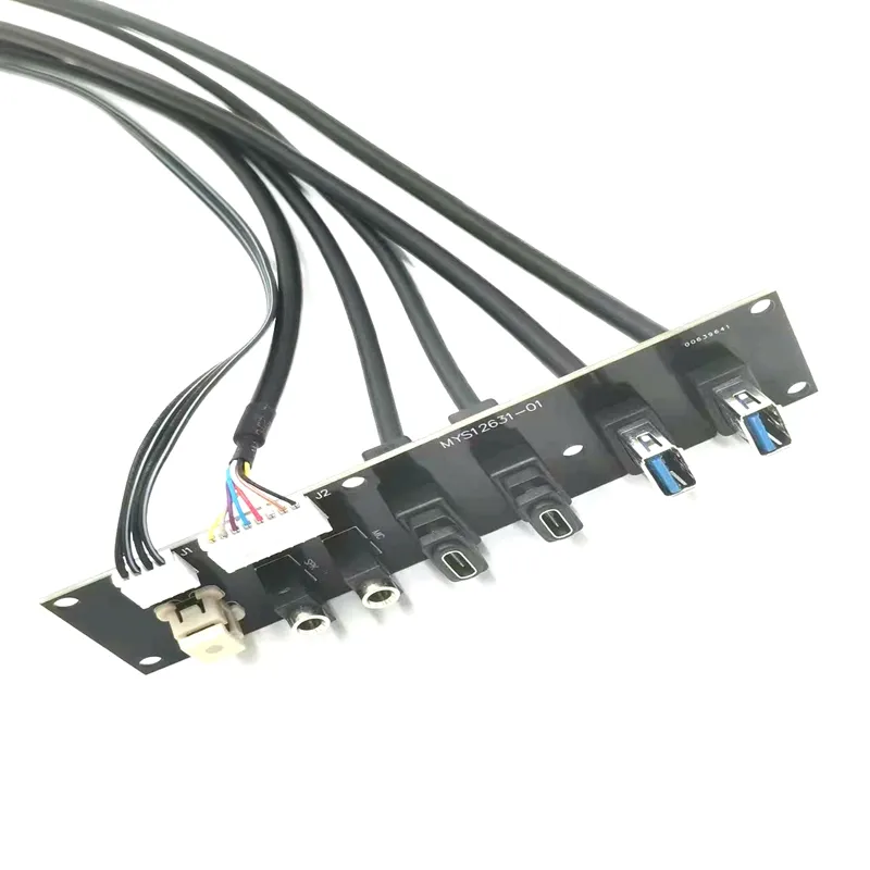 Sortie de vente directe d'usine PC carte mère USB33.0 et type C femelle HD AUDIO Jack ordinateur PC boîtier panneau avant câble