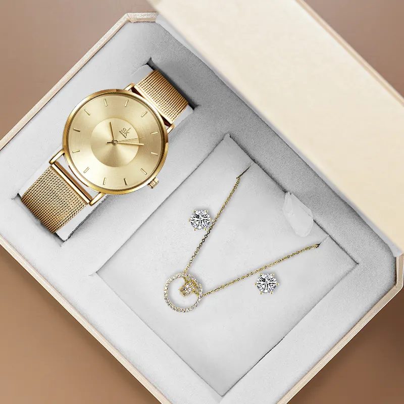 SHENGKE fashion lady watch and jewelry set watch luxury gift box montre femme reloj para mujer ladies watch set gifts for women