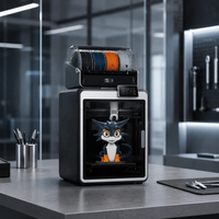 Nouvelle imprimante 3D FDM PLA K2 Plus Combo multi-couleurs, 16 couleurs, grande taille d'impression, vitesse rapide 600 mm/s, nivellement automatique, garantie 1 an
