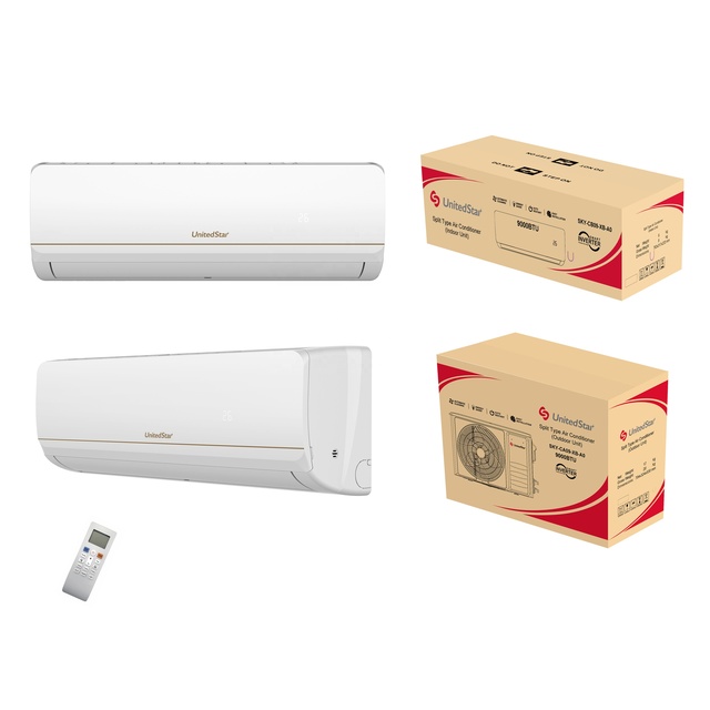 Unitedstar Electric Variable Frequency R410A Split AC Wall-Mounted Air Conditioner 9000-24000 BTU Cooling Only Household Energy