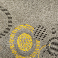 Vente directe des fabricants 100% polyester cercle gris jacquard pour matelas de maison tissu de literie en tricot résistant au rétrécissement