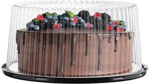 Wholesale <b>Cupcake</b> Muffin <b>Case</b> Domes Clear Plastic Round Cake Box Clear Cake Packaging Box - Product Image 4