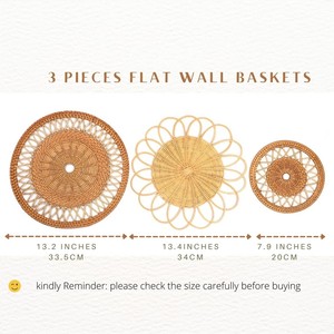Cesta única de decoración del hogar más vendida, arte de pared, precio barato, <span class=keywords><strong>adornos</strong></span> colgantes de mimbre y blanco, Mini bohemio occidental para exteriores - Product Image 4