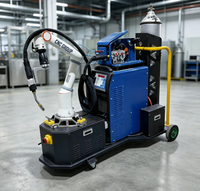 Chariot de soudage robotisé mobile portable, robot de soudage cobot à 6 axes, soudeuse MIG MAG pour la soudure de structures en acier