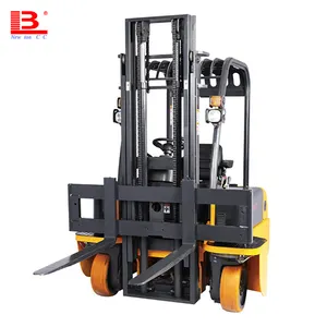 Four direction electric forklift 1.6 2 ton reach warehouse omnidirectional pallet lifter stacker sitting 4 way forklift