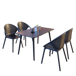 <span class=keywords><strong>Tavolo</strong></span> da pranzo all'aperto sedia Set semplice <span class=keywords><strong>legno</strong></span> nero <span class=keywords><strong>tavolo</strong></span> <span class=keywords><strong>per</strong></span> cortile terrazza <span class=keywords><strong>per</strong></span> il latte negozio di tè latte negozio di tè mobili da <span class=keywords><strong>esterno</strong></span> - Product Image 5