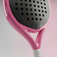 Raquette de padel en carbone sans bordure, logo personnalisé, raquette de paddle-tennis professionnelle, cadre sans soudure, faible résistance à l'air, raquette de pickleball