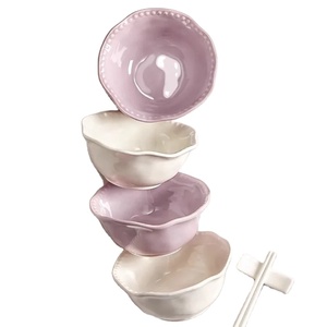 Tazón <span class=keywords><strong>de</strong></span> Cerámica Nórdico con Relieve, Lindo y Novedoso, para <span class=keywords><strong>Desayuno</strong></span>, Postre o Arroz, Venta al por Mayor Personalizada para el Hogar - Product Image 1