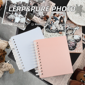 Lerp&25 Pages Livre d'autocollants avec couverture en PVC, albums <span class=keywords><strong>photo</strong></span> autocollants avec anneaux pour photos de 3, 4, 5, 6, 8, 10 pouces - Product Image 3