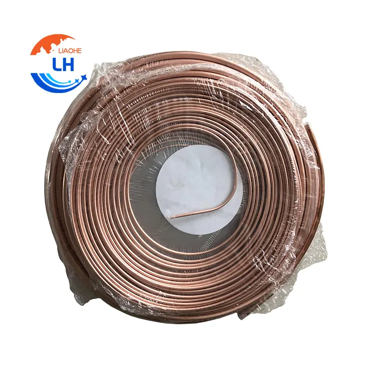 Enlace de muestra 20cm/pieza bobina de panqueque de CA bobina de tubo de cobre rollo de tubo de cobre para aire acondicionado