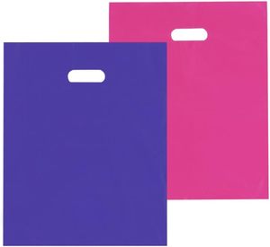 Plastic Merchandise Shopping Bags, Retail Bag Die Cut Handles, Craft Fair Supplies, Store for Sales Product, Favor, Boutique