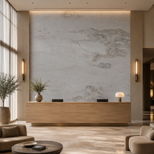 Lastra di Marmo Bianco Fendy - Marmo Naturale Bianco Sporco con Venature Grigie per Piani di Lavoro, Pareti e Pavimenti, Lastra Grande Lucidata - Product Image 6
