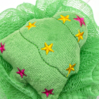 Noël série bain Pouf festif bulle Booster douche éponge bain luffa épurateur bain moussant boule enfant corps éponge
